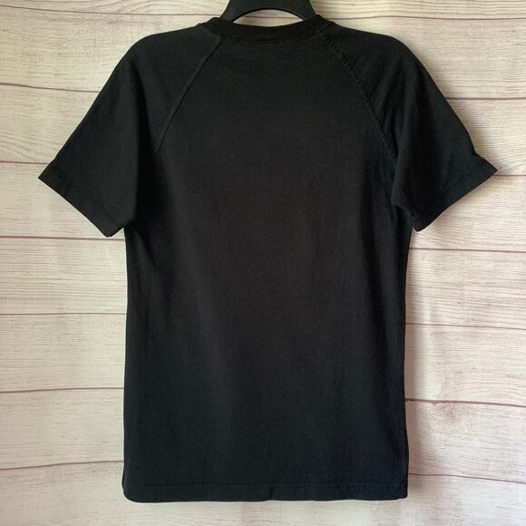 Vintage Levi Black T Shirt with Two Horse Logo Patch and Embroidery Size Medium - Picture 4 of 14